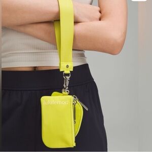 Lululemon Athletica Serpentine Yellow Wristlet